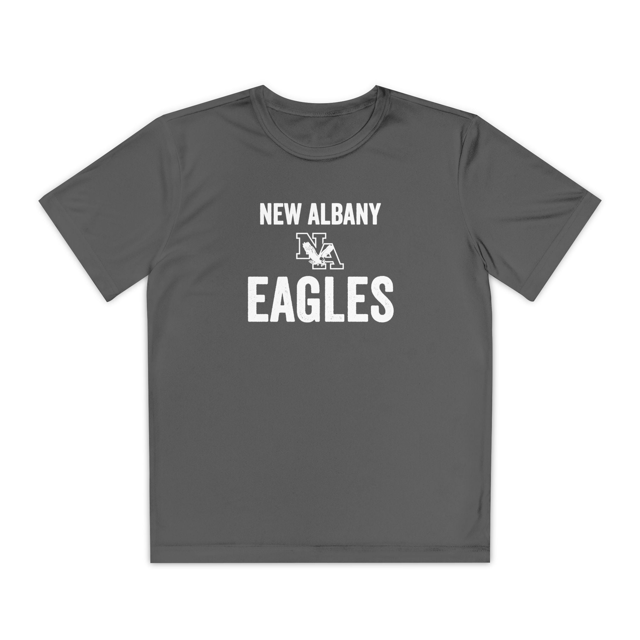Youth Vintage Distressed New Albany Eagles Graphic Short Sleeve Performance Tee