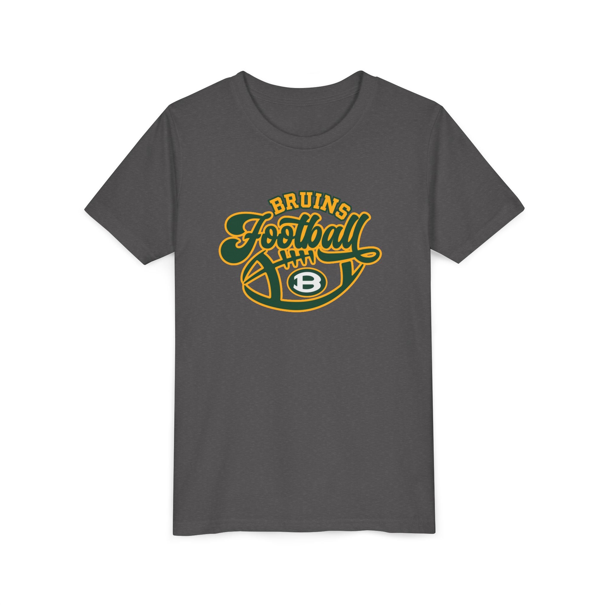 Youth Bruin Script Football Graphic Short Sleeve Soft Tee