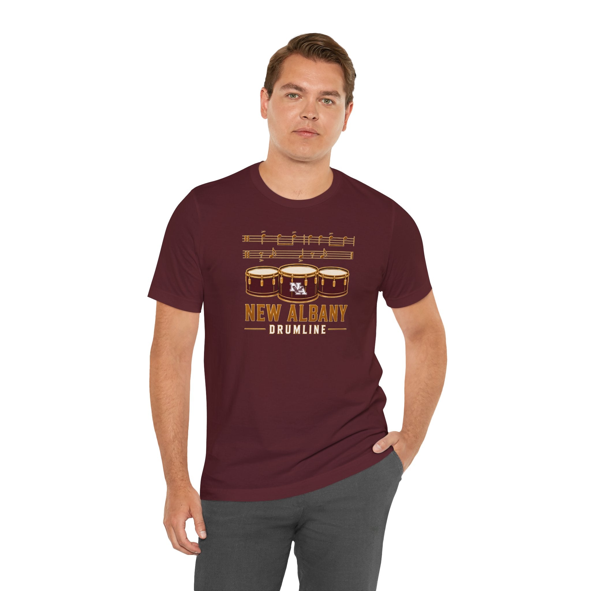 Adult Unisex New Albany Band Drumline Graphic Short Sleeve Bella + Canvas Soft Tee