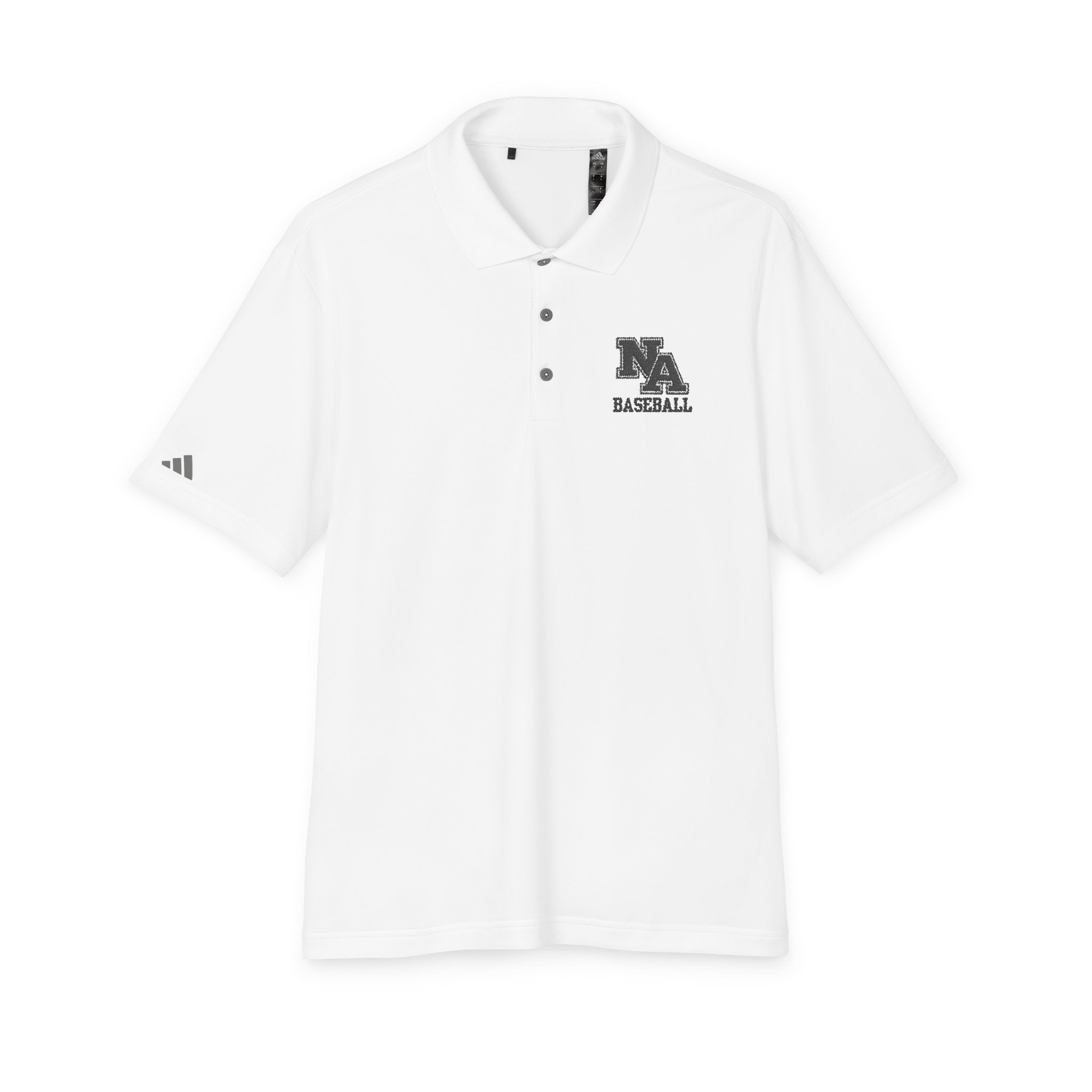 Adult Unisex Adidas Performance Polo with Classic Black Baseball New Albany Logo Embroidery
