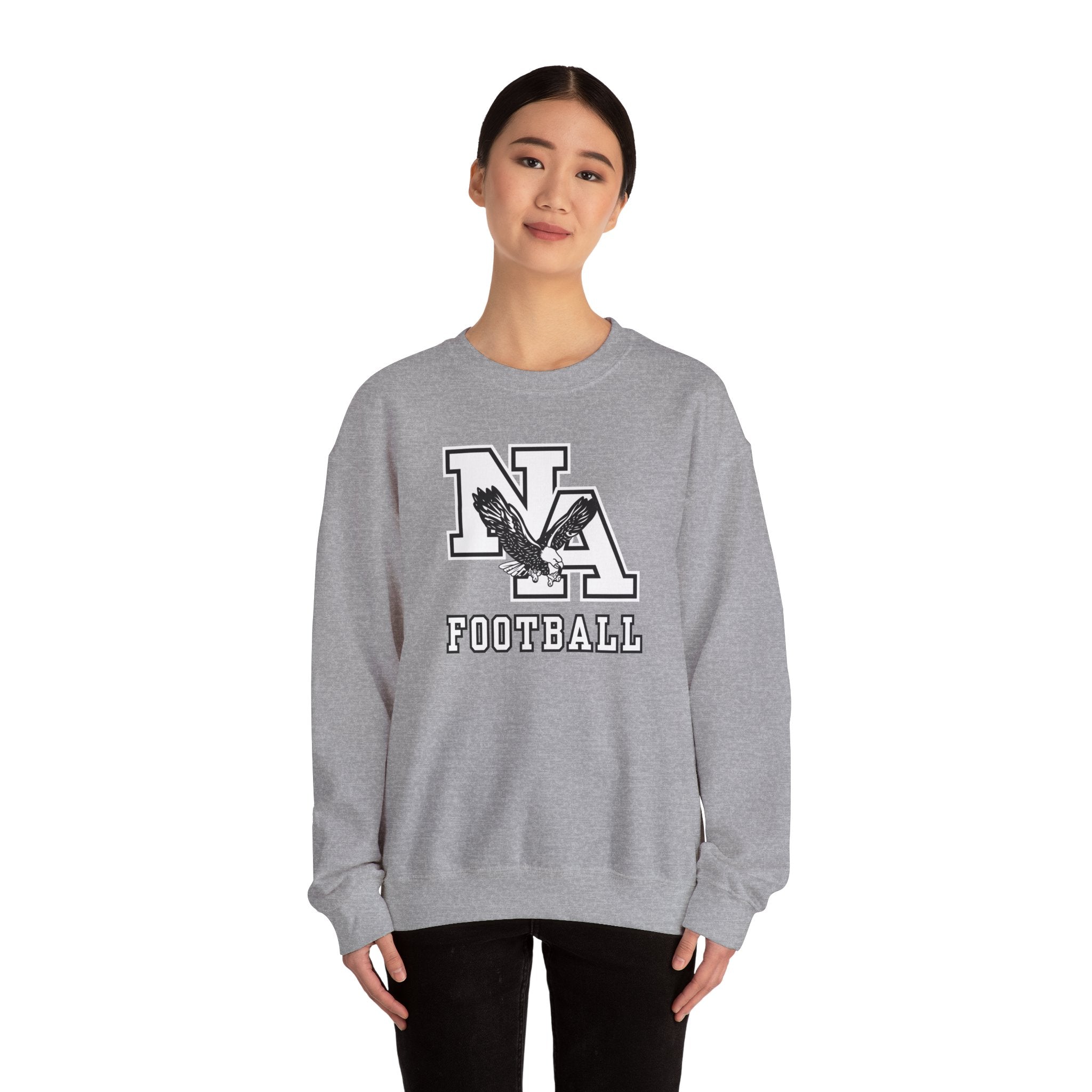 Adult Unisex Classic Logo White Football Graphic Sweatshirt