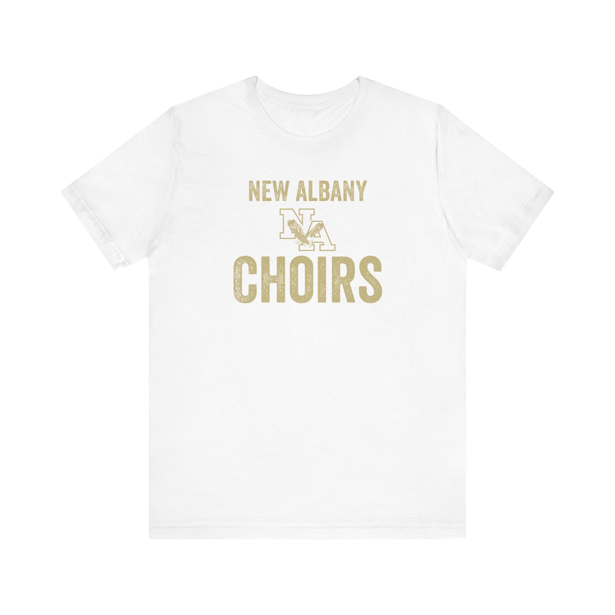 Adult Unisex Vintage Distressed New Albany Choirs Graphic Short Sleeve Soft Tee