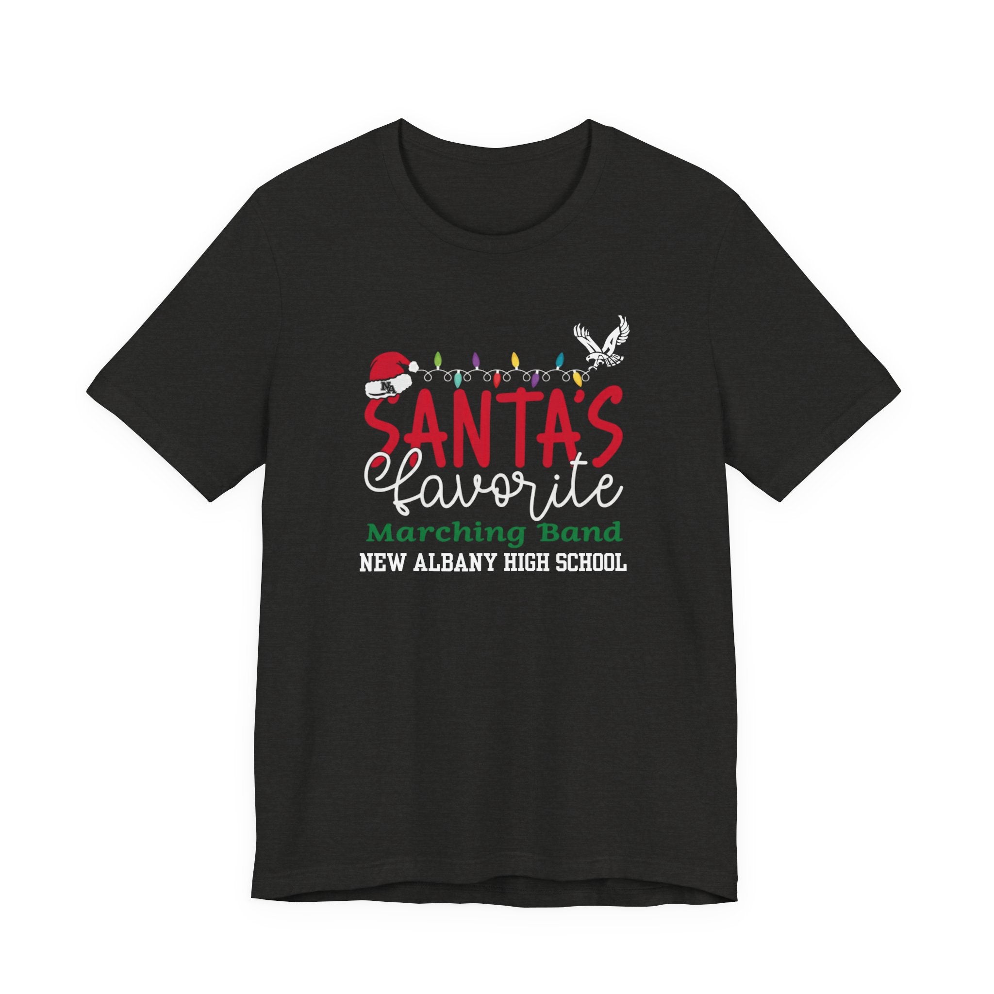 Adult Unisex Santa's Favorite Marching Band Graphic Short Sleeve Soft Tee