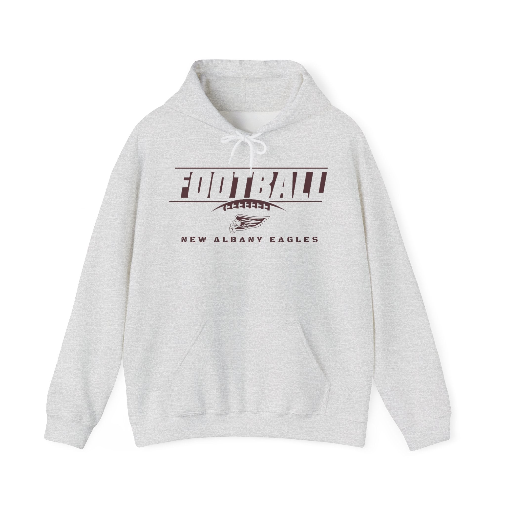 Adult Unisex New Albany Eagles Goal Line Maroon Graphic Hoodie