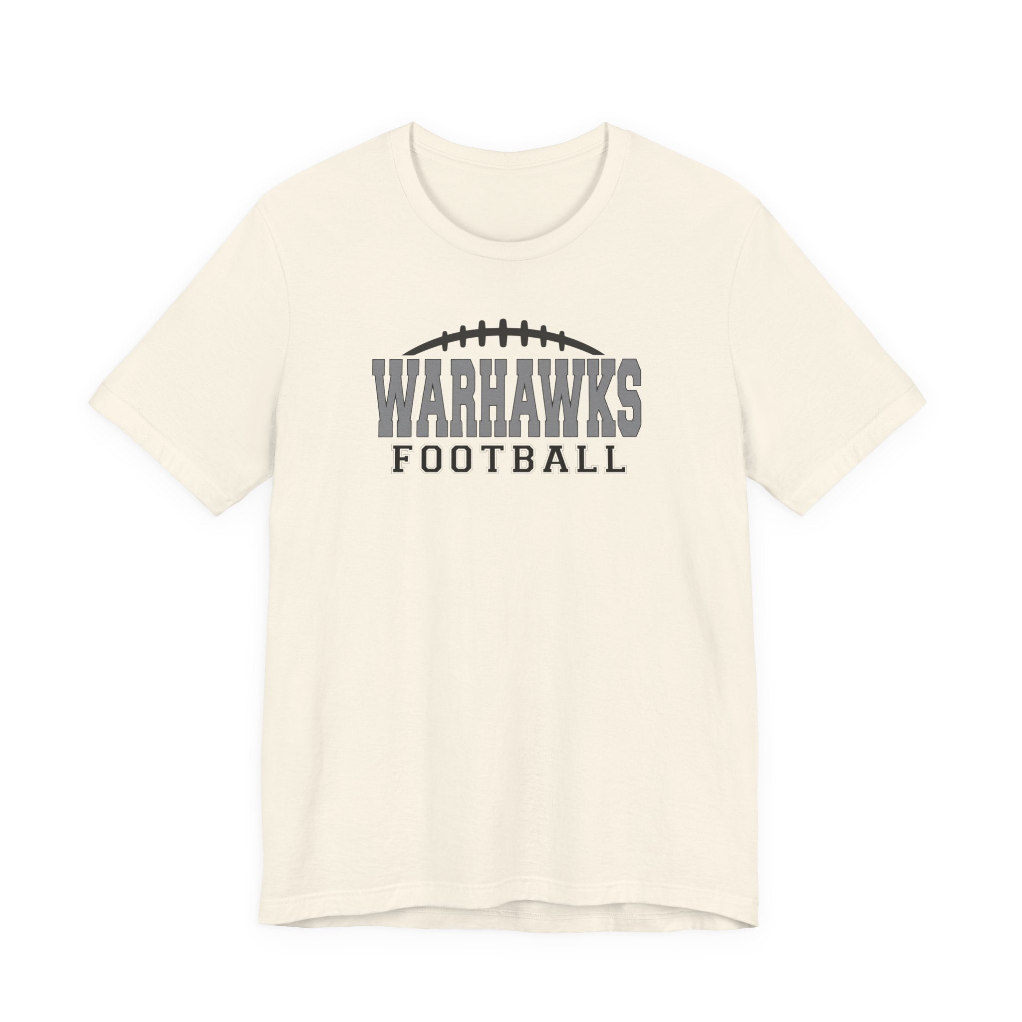 Adult Unisex Westerville Central Warhawks Football Laces Graphic Short Sleeve Soft Tee
