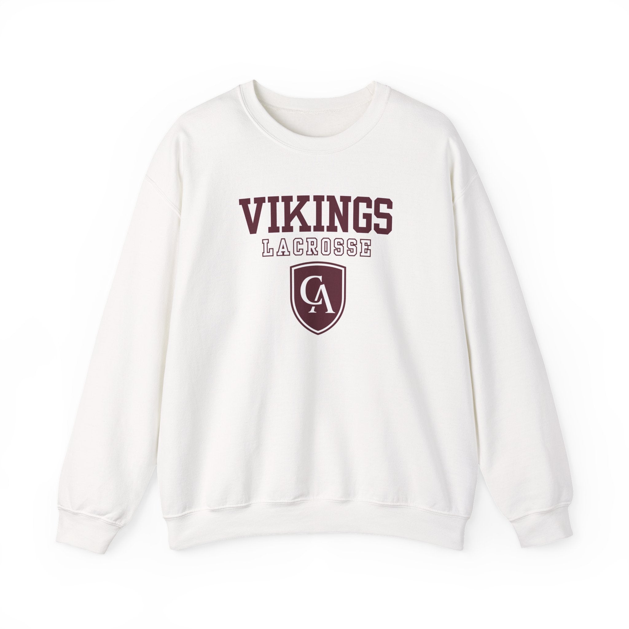 Adult Unisex Columbus Academy Vikings Lacrosse Graphic Gildan Heavy Blend Sweatshirt