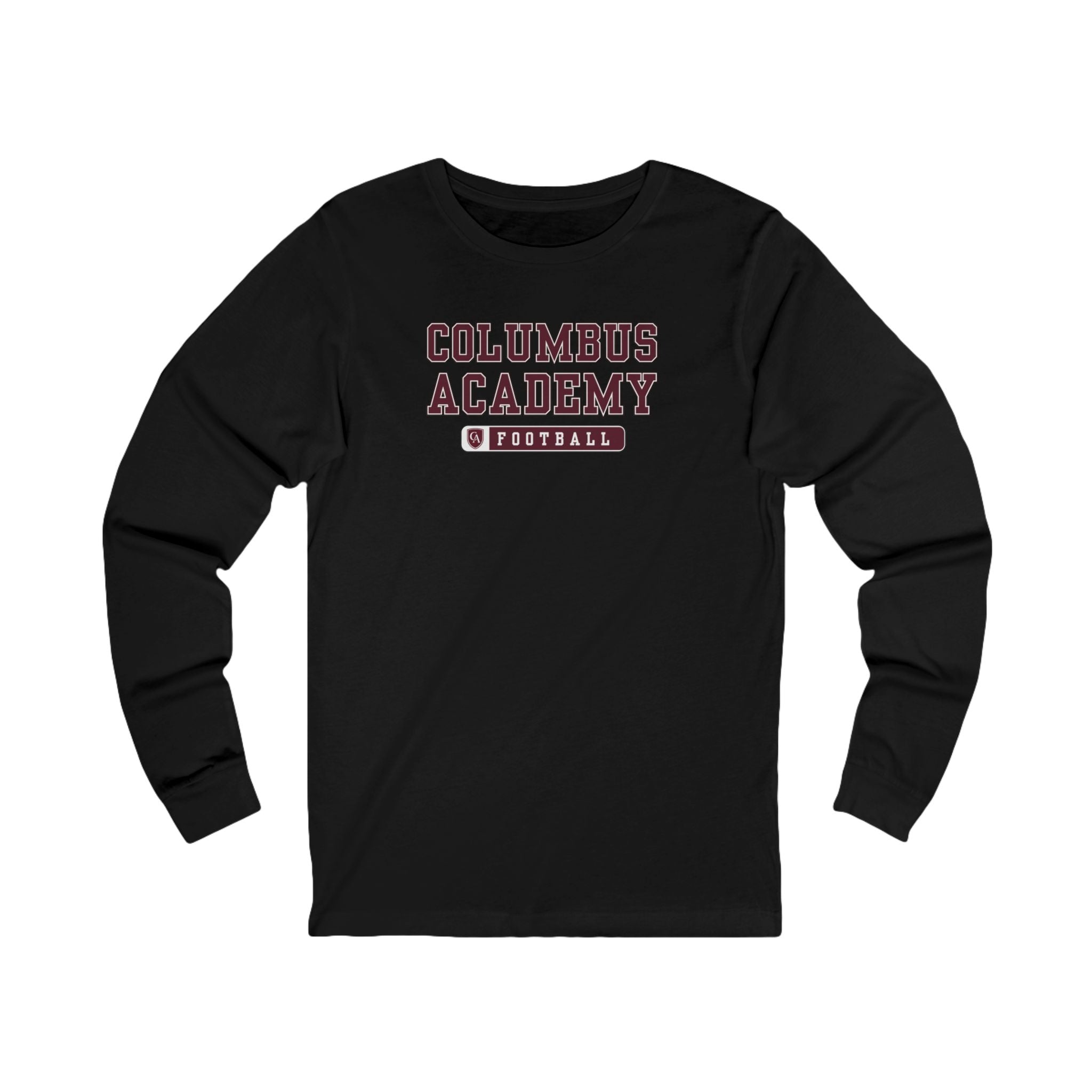 Adult Unisex Columbus Academy Football Graphic Long Sleeve Bella + Canvas Soft Tee