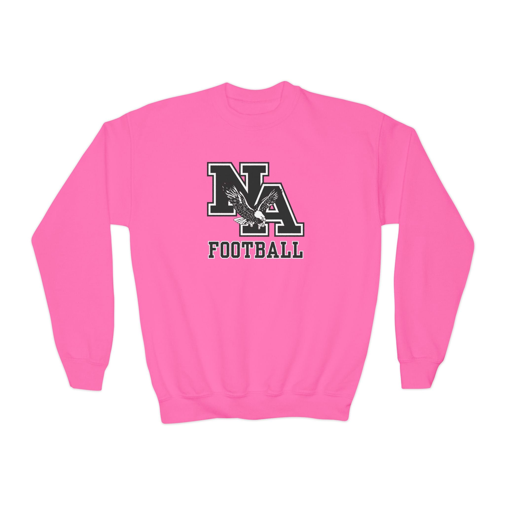 Youth Classic Logo Black Football Graphic Sweatshirt