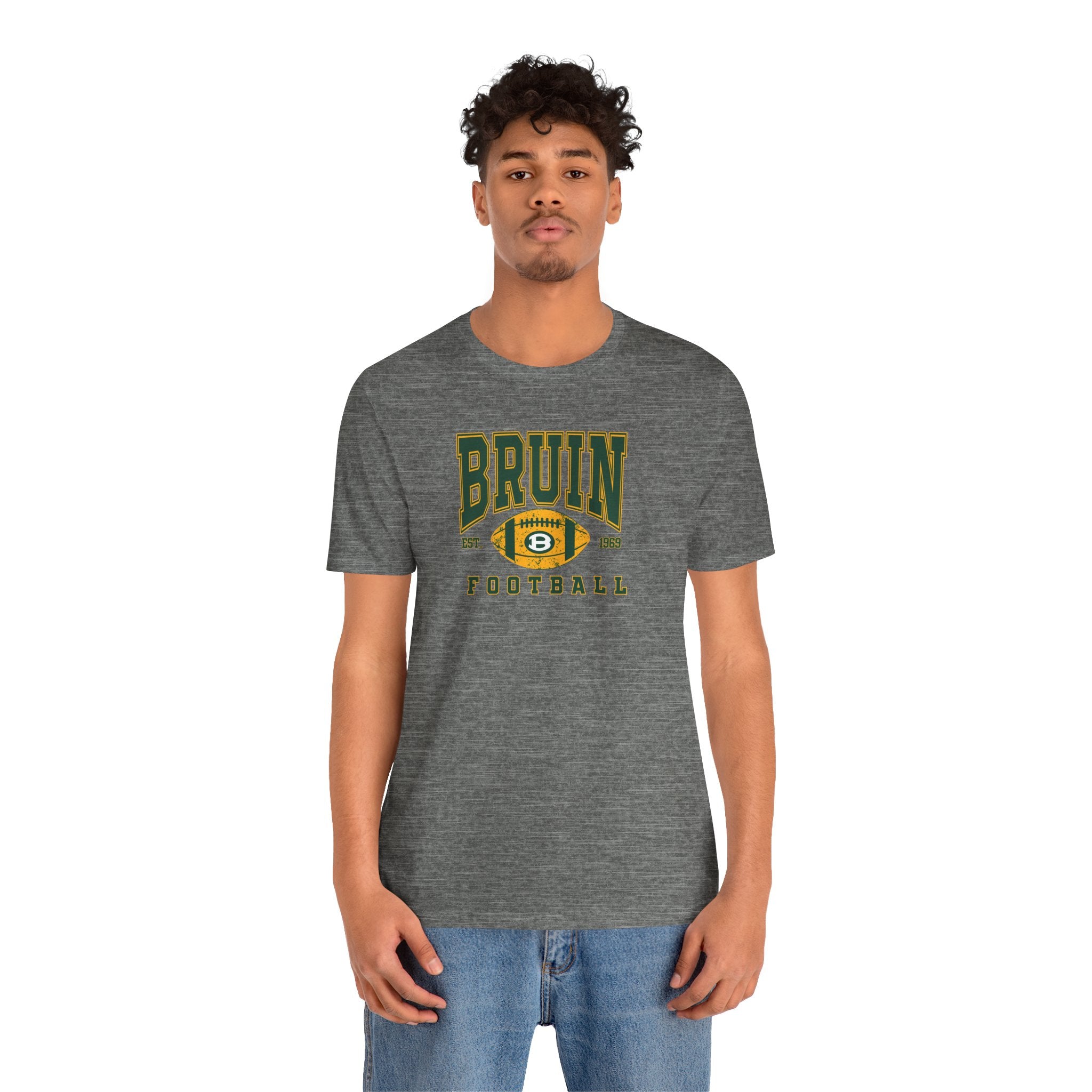 Adult Unisex Bruin Football Heritage Graphic Short Sleeve Soft Tee