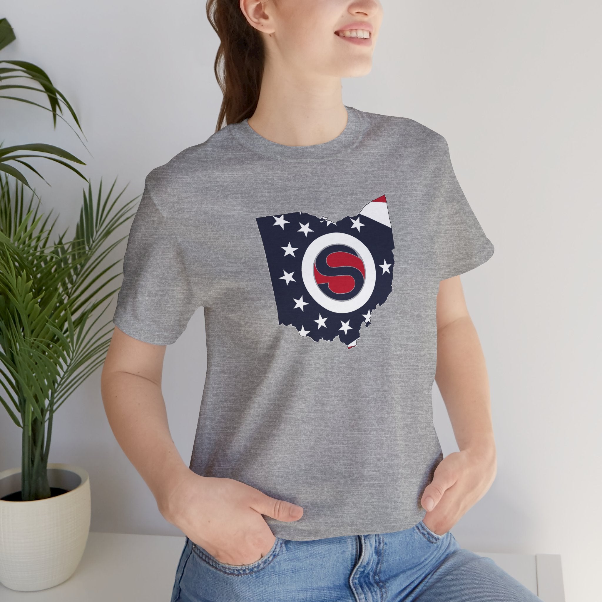 Adult Unisex Stingers Softball State Logo Graphic Short Sleeve Bella + Canvas Soft Tee