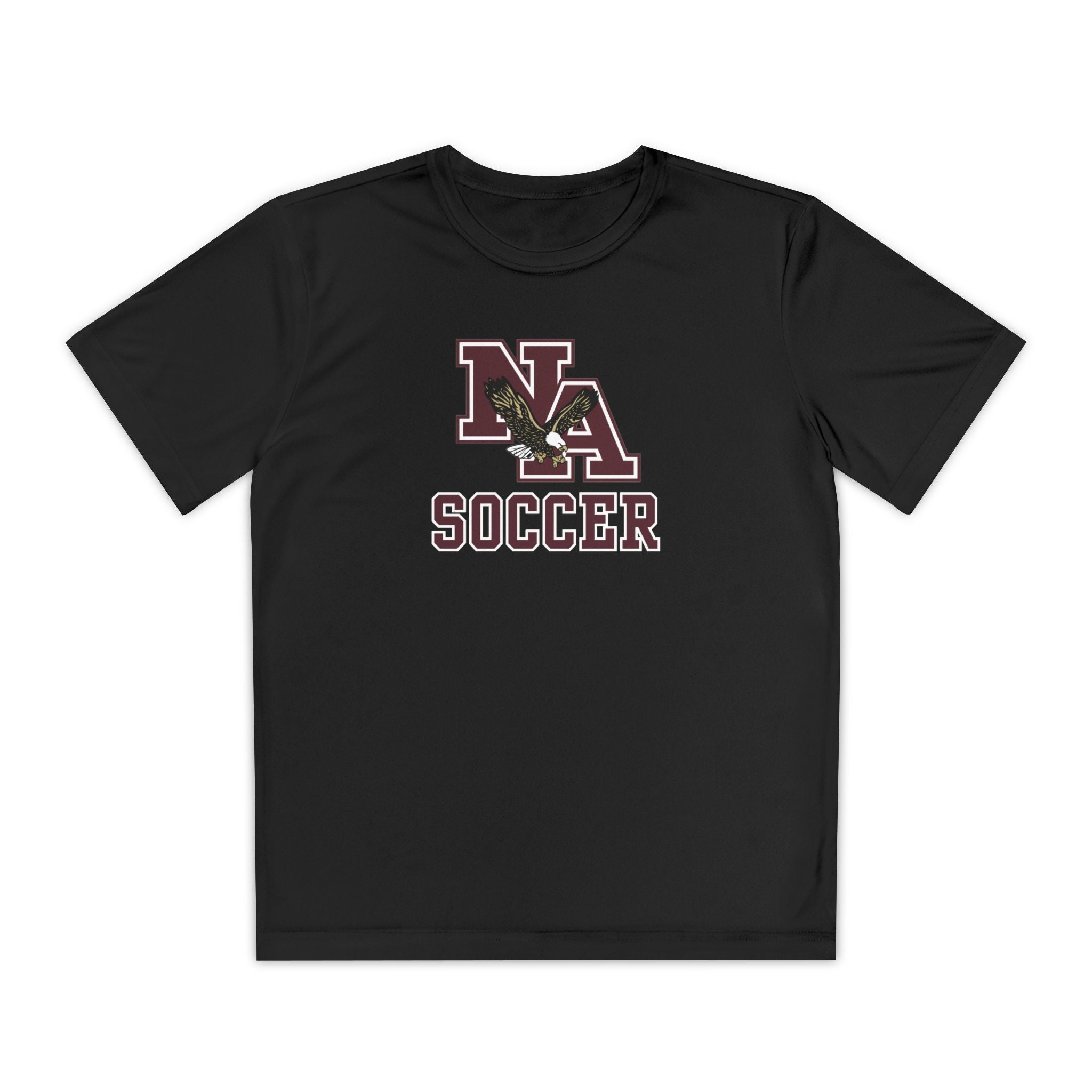 Youth New Albany Classic Maroon Soccer Logo Graphic Sport-Tek Competitor Performance Tee
