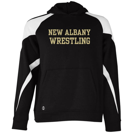 Youth Athletic Team Wrestling Colorblock Fleece Hoodie - New Albany Eagles