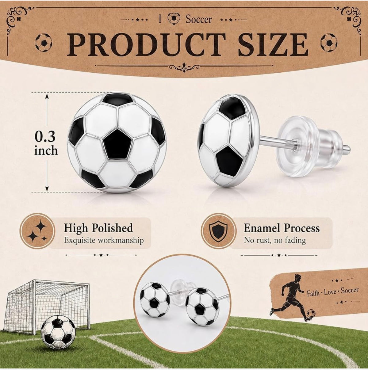 New Albany Youth Soccer Ball Earrings