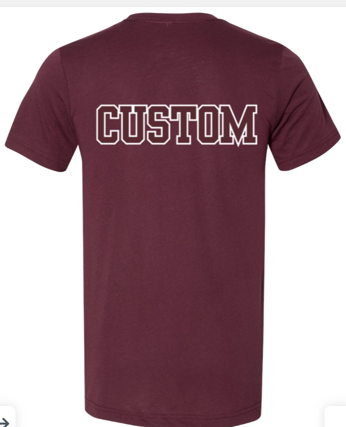 Adult Unisex Choose your Graphic Super Soft Short Sleeve Graphic Tee with Customized Back - BASEBALL