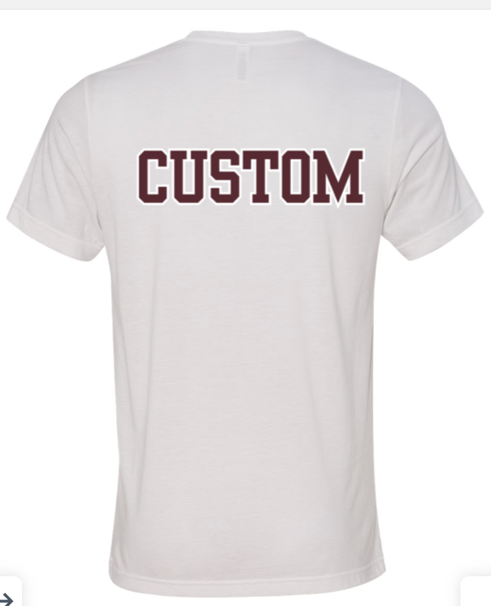 Adult Unisex Choose your Graphic Super Soft Short Sleeve Graphic Tee with Customized Back - BASEBALL