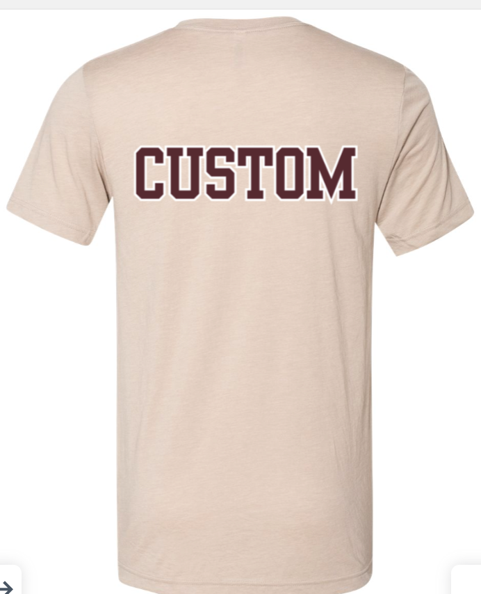 Adult Unisex Choose your Graphic Super Soft Short Sleeve Graphic Tee with Customized Back - BASEBALL