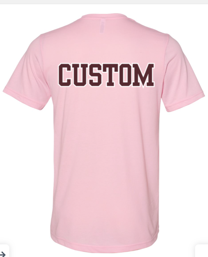 Adult Unisex Choose your Graphic Super Soft Short Sleeve Graphic Tee with Customized Back - BASEBALL