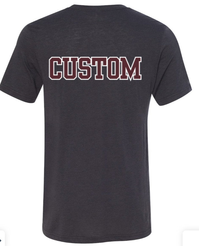 Adult Unisex Choose your Graphic Super Soft Short Sleeve Graphic Tee with Customized Back - BASEBALL