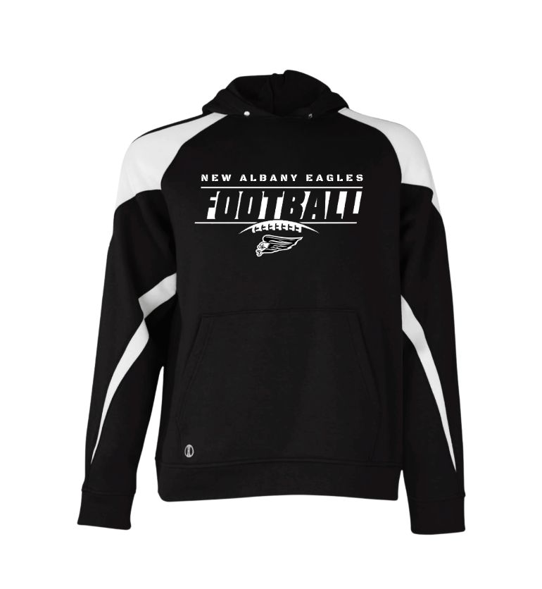 Adult Unisex New Albany Eagles Goal Line Graphic Holloway Colorblock Fleece Hoodie