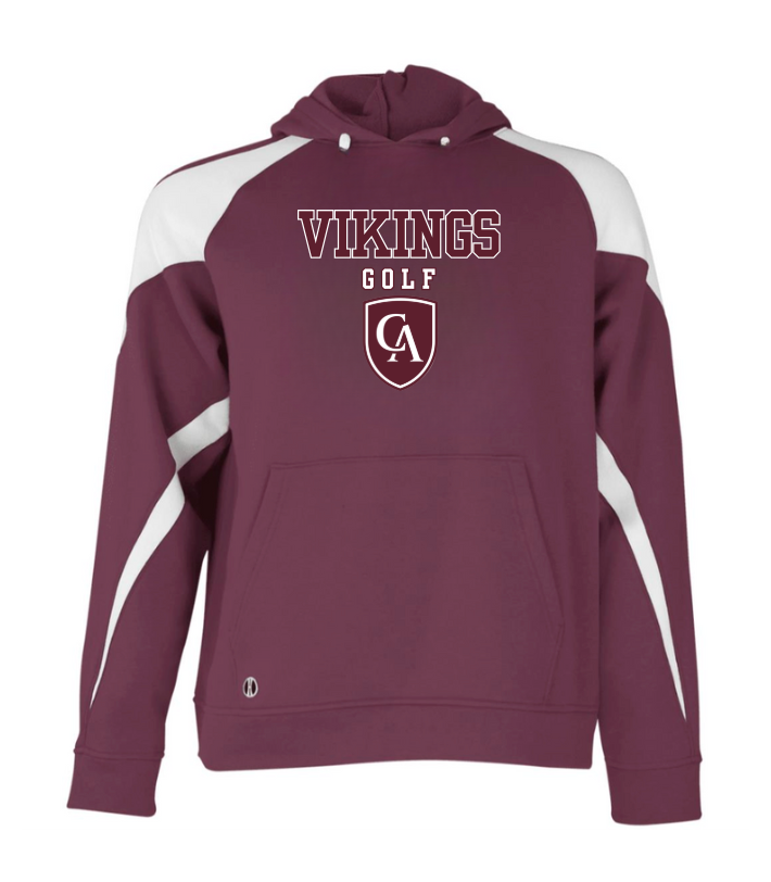 Adult Unisex Columbus Academy Vikings Golf Graphic Holloway Colorblock Fleece Hoodie