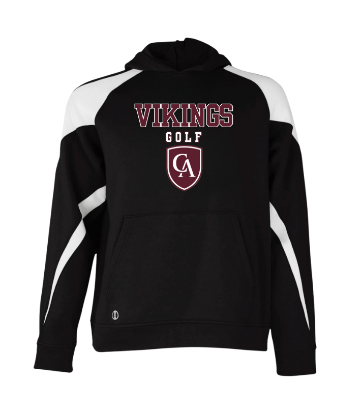 Adult Unisex Columbus Academy Vikings Golf Graphic Holloway Colorblock Fleece Hoodie