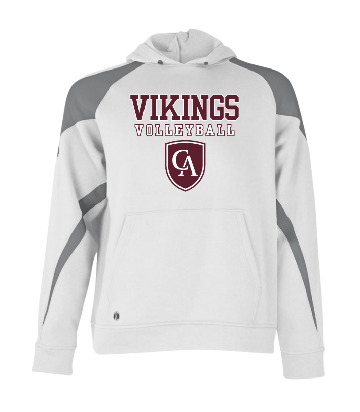 Adult Unisex Columbus Academy Vikings Volleyball Graphic Holloway Colorblock Fleece Hoodie