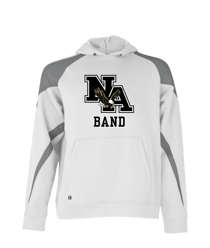 Adult Unisex New Albany Logo Band Graphic Holloway Colorblock Fleece Hoodie