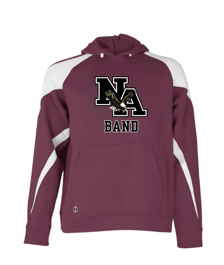 Adult Unisex New Albany Logo Band Graphic Holloway Colorblock Fleece Hoodie