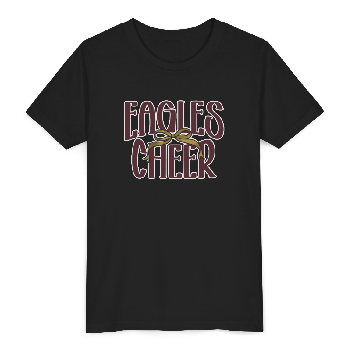 Youth Eagles Cheer Bow Graphic Soft Tee