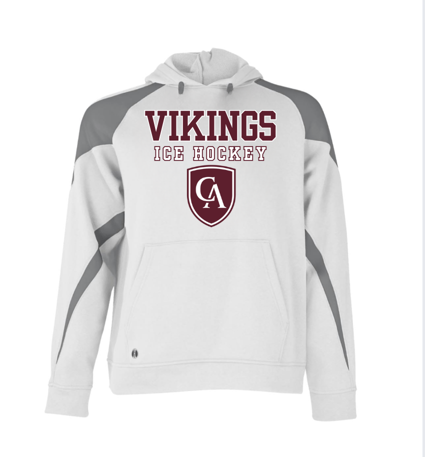 Adult Unisex Columbus Academy Vikings Ice Hockey Graphic Holloway Colorblock Fleece Hoodie