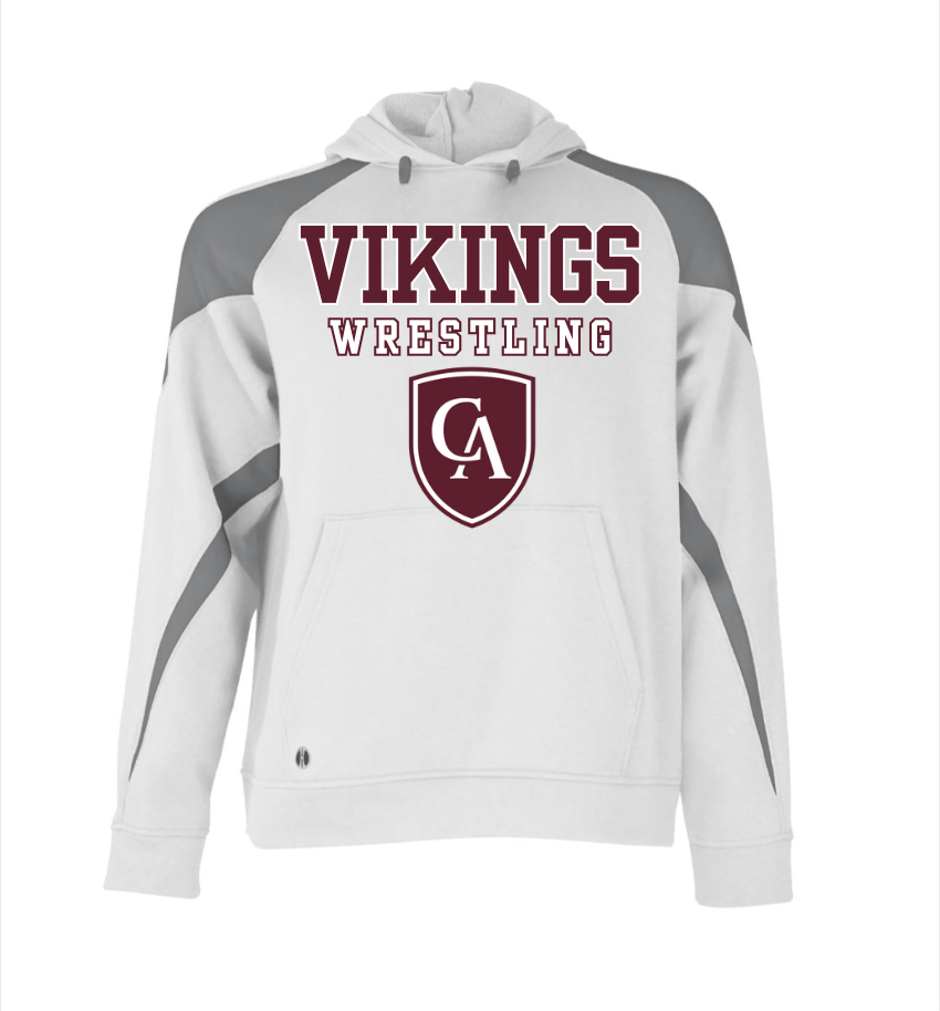 Adult Unisex Columbus Academy Vikings Wrestling Graphic Holloway Colorblock Fleece Hoodie