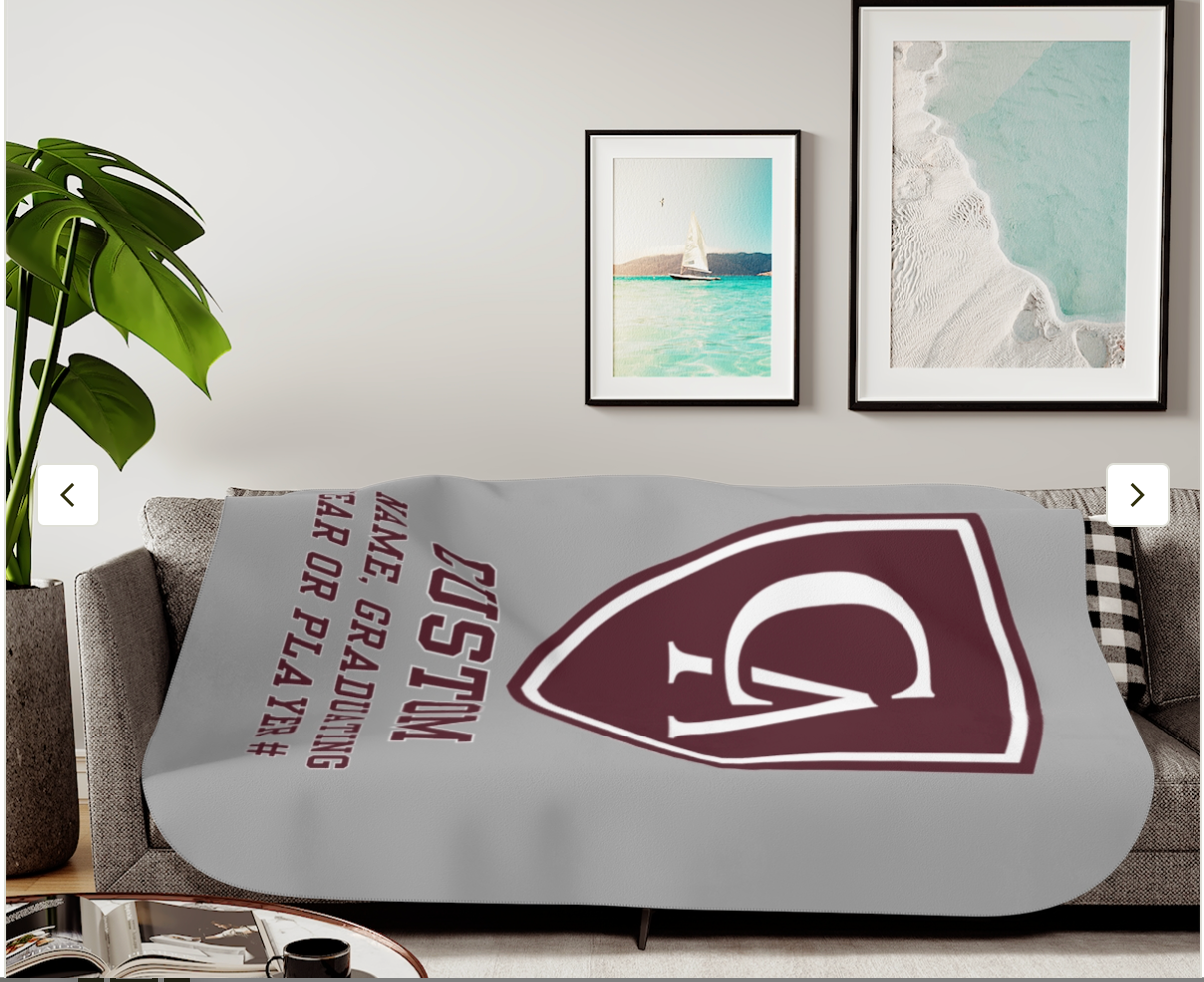 Columbus Academy Graphic So-Soft Sherpa Blanket - CUSTOMIZED