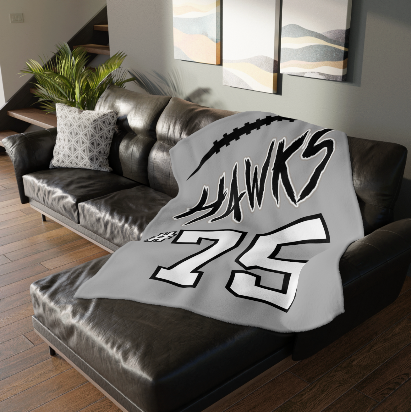 CUSTOMIZED Choose your Graphic Super Soft Reversible Velveteen Microfiber Blanket (Two-sided print) - Westerville Central Football