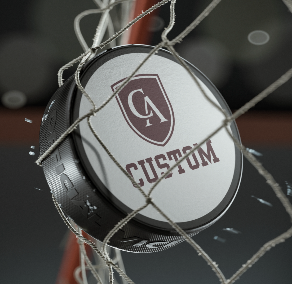 Columbus Academy Logo Hockey Puck - CUSTOMIZED