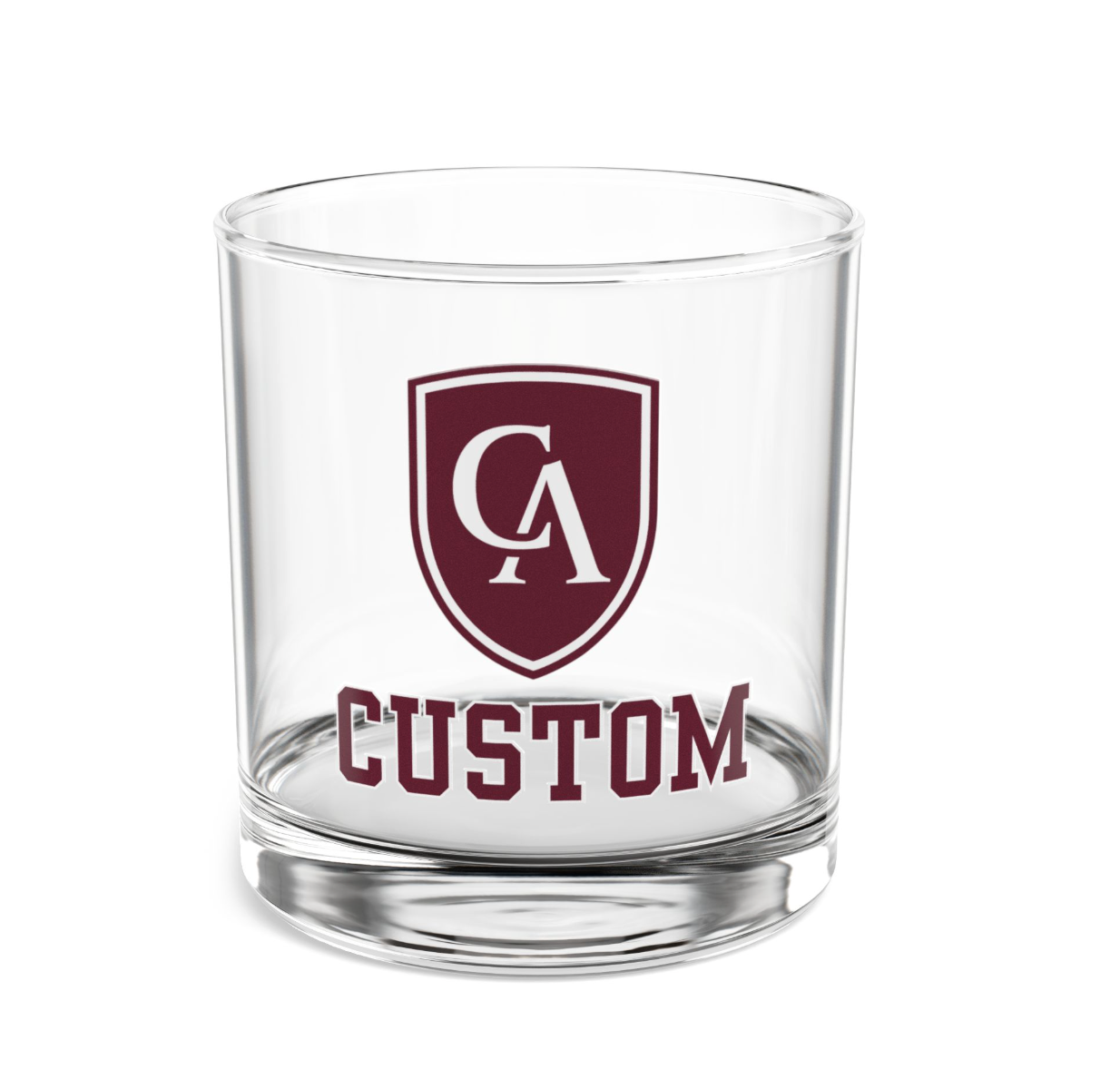 Columbus Academy Logo Graphic Rocks Glass - CUSTOMIZED