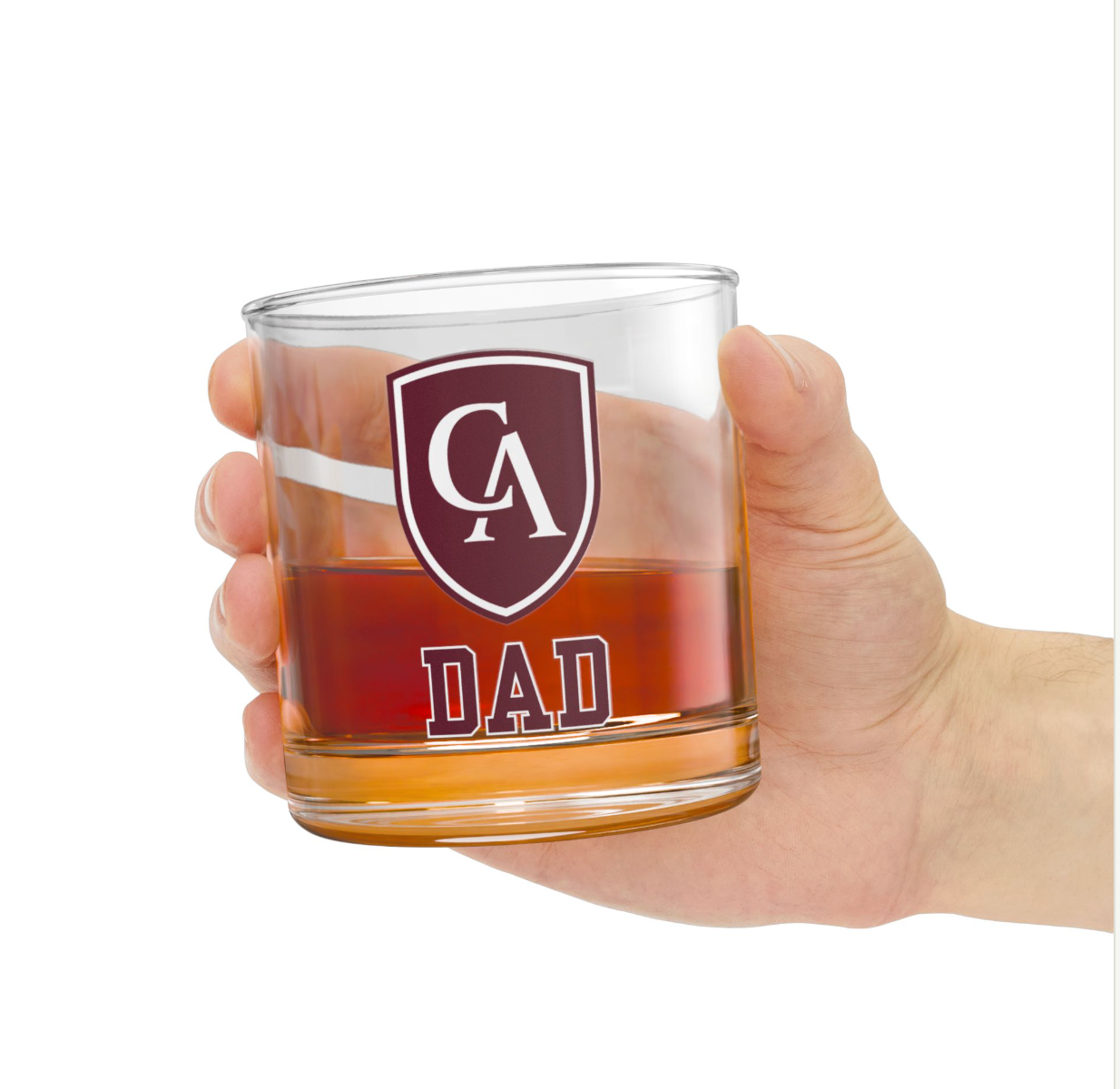 Columbus Academy Logo Graphic Rocks Glass - CUSTOMIZED