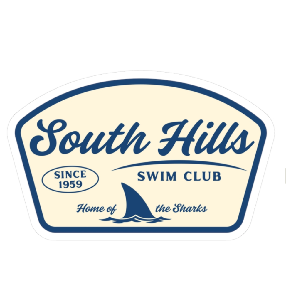 South Hills Swim Club Home of the Sharks Graphic Kiss-Cut Sticker