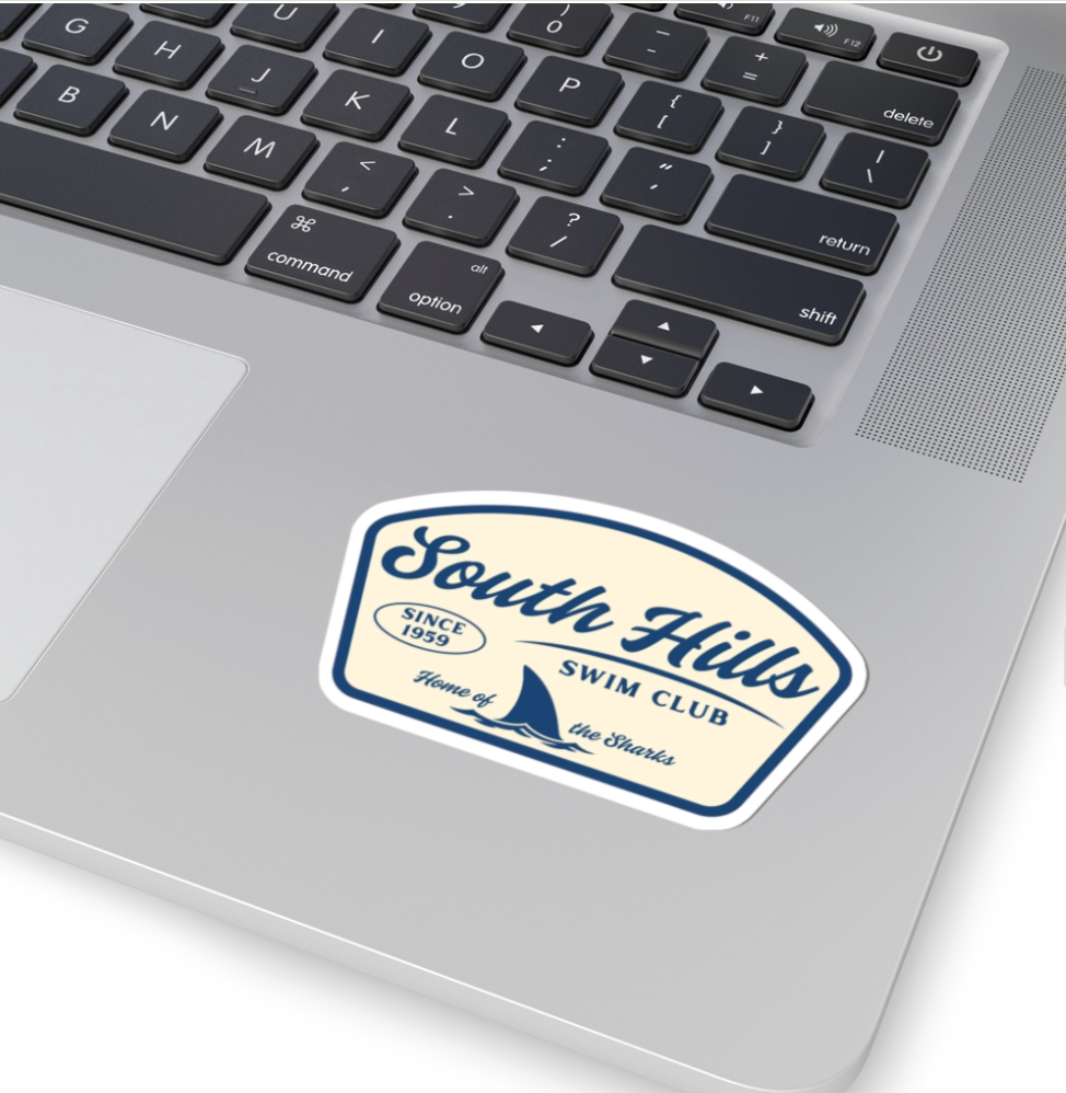 South Hills Swim Club Home of the Sharks Graphic Kiss-Cut Sticker
