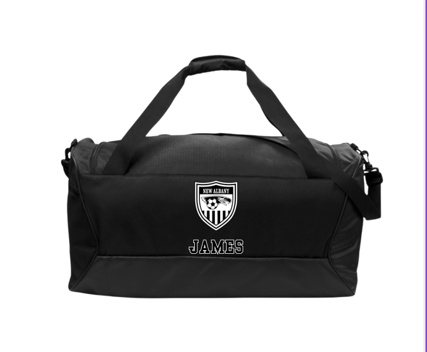 CUSTOMIZED Large NIke Duffle Bag - New Albany Youth Soccer League