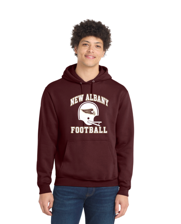 Adult Unisex New Albany Football Heritage Helmet Graphic Hoodie