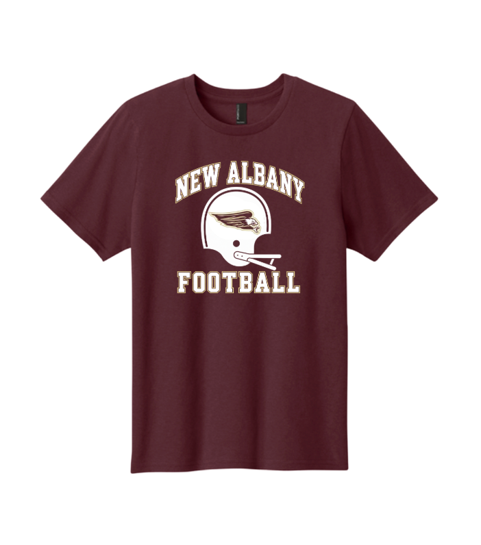 Youth New Albany Football Heritage Helmet Graphic Short Sleeve Soft Tee