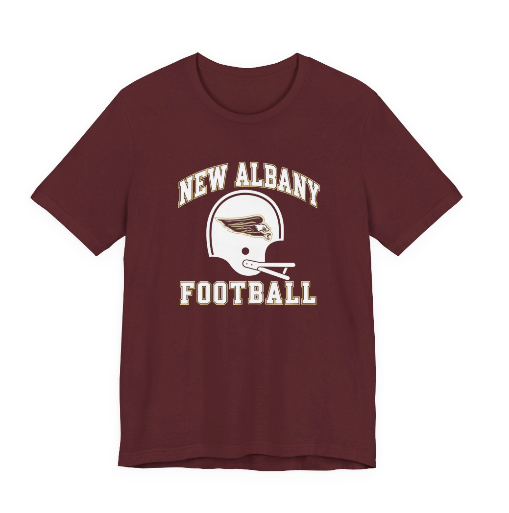 Adult Unisex New Albany Football Heritage Helmet Graphic Short Sleeve Performance Tee