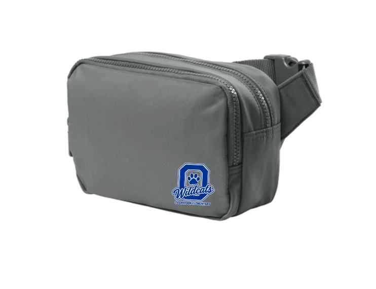 Overbrook Elementary Wildcats Block Letter Graphic Dual-Compartment Crossbody Bag