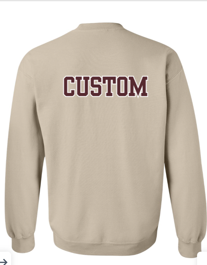 Adult Unisex Choose your Graphic Sweatshirt with Customized Back - SOFTBALL