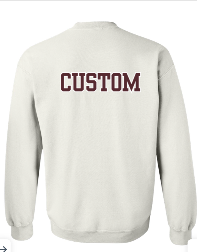 Adult Unisex Choose your Graphic Sweatshirt with Customized Back - SOFTBALL