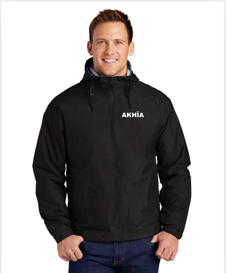 Men's Port Authority Wind & Water Resistant Full Zip Hooded Jacket - Akhia