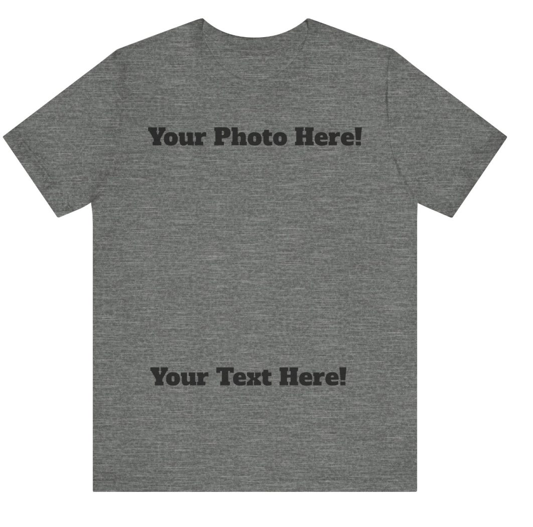 Adult Unisex CUSTOM PHOTO Short Sleeve Soft Tee - All Sports
