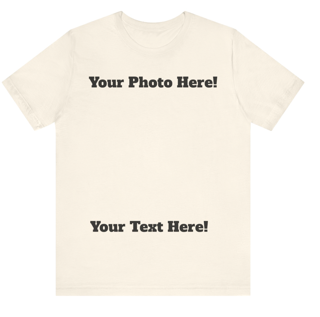 Adult Unisex CUSTOM PHOTO Short Sleeve Soft Tee - All Sports