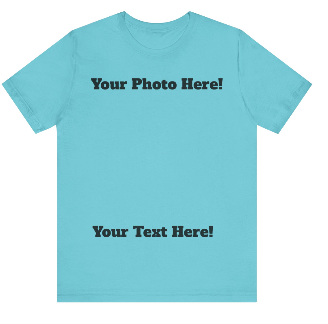 Adult Unisex CUSTOM PHOTO Short Sleeve Soft Tee