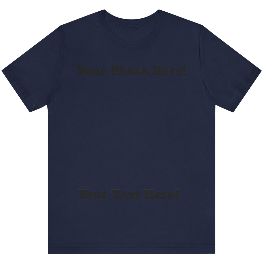 Adult Unisex CUSTOM PHOTO Short Sleeve Soft Tee